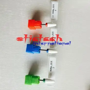 

by ems or dhl 100pcs Ceramic Burr nail toll Bit 3/32" White Bits For Manicure Professional Nail Milling Electric Drill