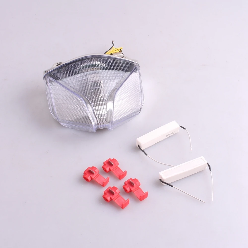 

E-Mark Motorcycle LED Rear Tail Brake Light Turn Signal Lamp Taillight Integrated For MV AGUSTA BRUTALE STRATA 2001-2009 Clear