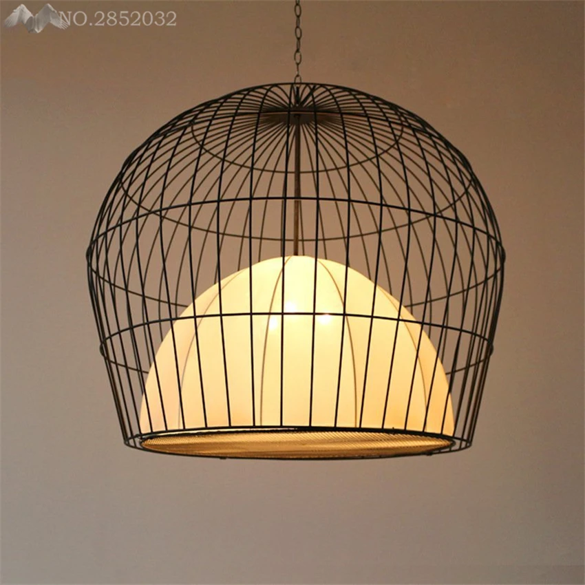 

LFH Chinese style bird cage pendant lamp iron pendant light for living room restaurant cafe home lighting fixtures decoration