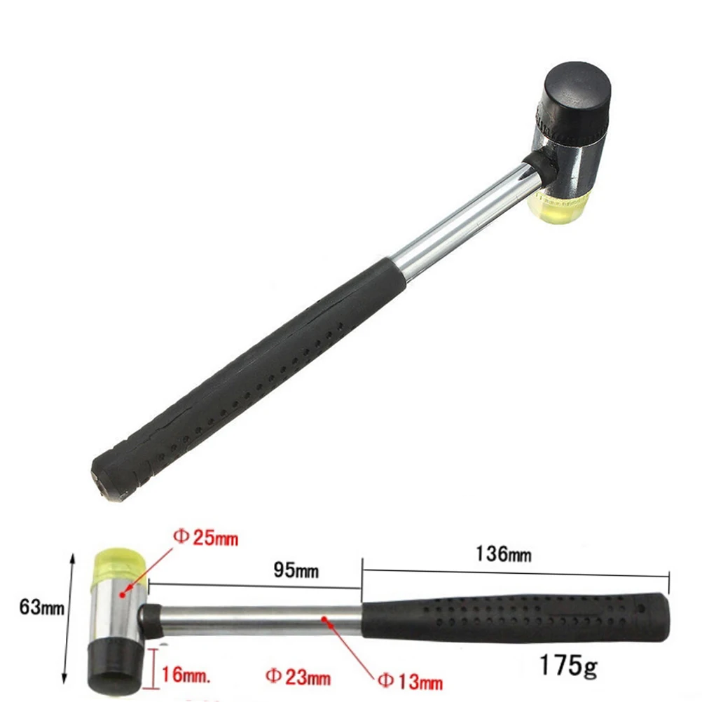 1 шт. 25 мм Двойные бусы молоток инструмент резиновый облицованный рабочий остекление окна для ручных инструментов