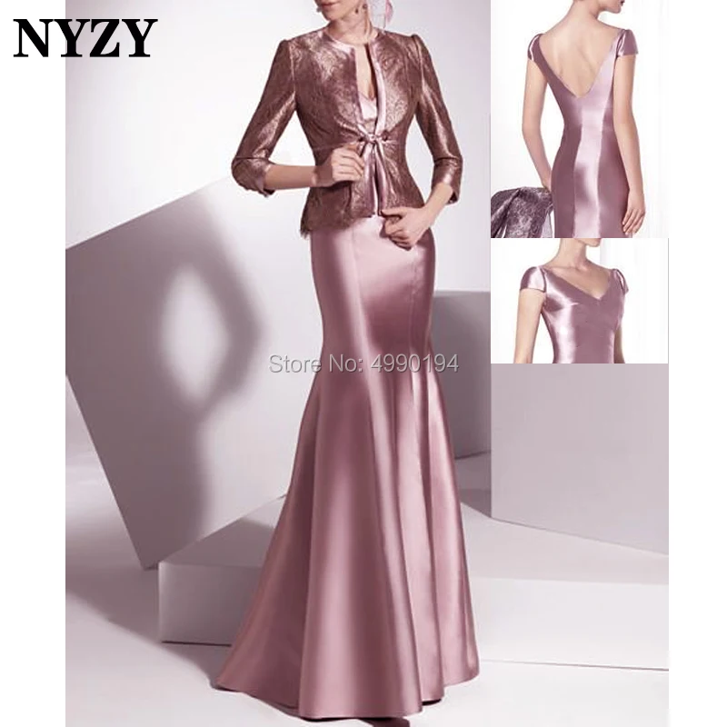 NYZY M160 Jas Moeder Outfits Pink Party Jurk Tweedelige Lange Moeder van de Bruid Jurken Elegant abendkleider 2019 NYZY M160 Jas Moeder Outfits Pink Party Jurk Tweedelige Lange Moeder van de Bruid Jurken Elegant abendkleider 2019