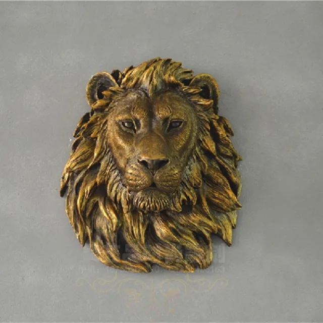 Wall Decorations Lion Head Hanging Retro European Style Wall Decorations Lion Head Hanging Retro European Style Simple Decoration