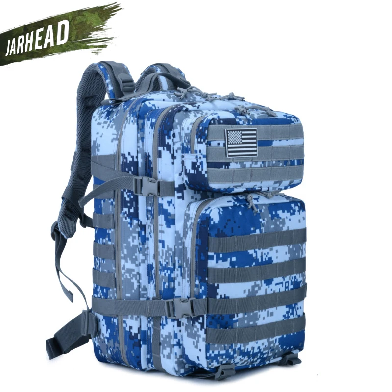 

2019 New Navy Tactical Assault Backpack 3P EDC Molle Rucksack Men Outdoor Sports Climbing 45L Hunting Hiking Camping Oxford Bag