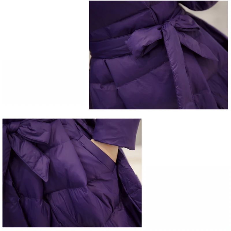 Coton Mode Femelle Mince Vêtements Hiver Couleur Mediun Solide purple Épaissir Survêtement Long De Black Parkas Veste Nouveau Dd297 Atx6R6dwq