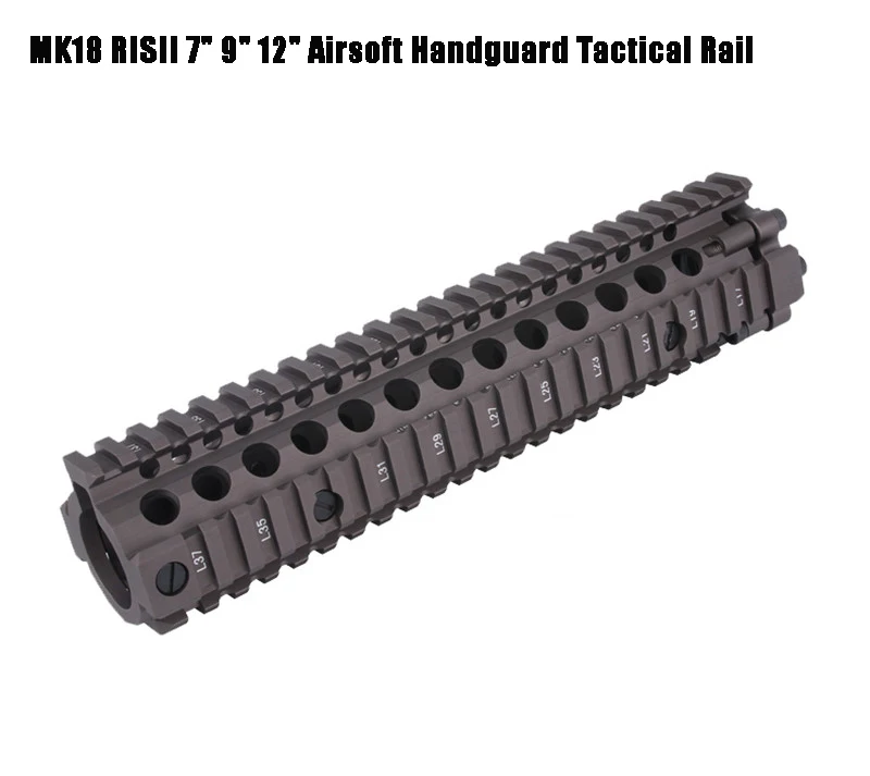 

BLUETAC MK18 RISII 7" 9" 12" Airsoft Handguard Tactical Rail Black And CB Color