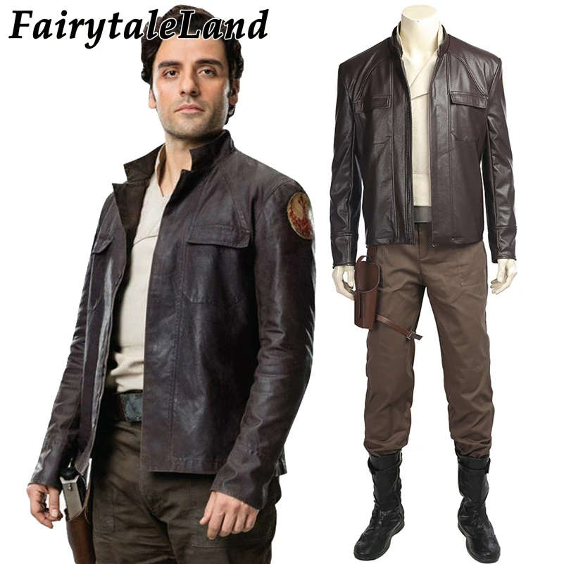 Star Wars The Last Jedi Poe Dameron Cosplay Costume Full Suit Any Size Halloween