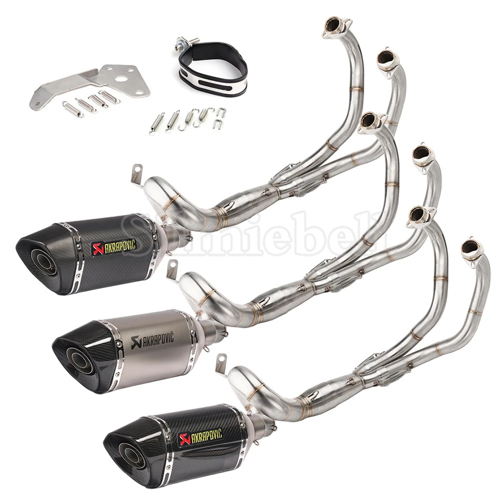 Выхлопная труба мотоцикла полная система для Yamaha MT07 FZ07 2019 Tracer 2014 2015 2016 2017 2018 XSR700