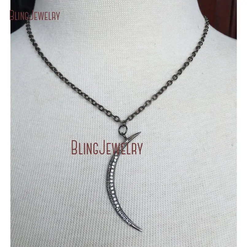 20190309-NM19941-pave white topaz oxidized silver moon necklace on oxidized silver chain_3