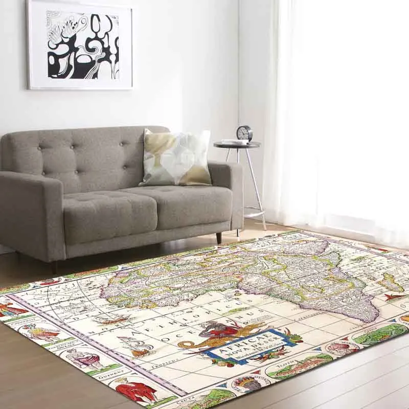 Большой мир географические карты области ковры Vloerkleed ковры для спальни дети ребенок играть ползать коврики ортопедический Коврик