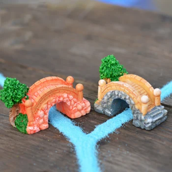 

ZOCDOU 1 Piece Rainbow Arch Bridge Turkey Chile Beautiful Garden Park Model Small Figurine Crafts Figure Ornament Miniatures