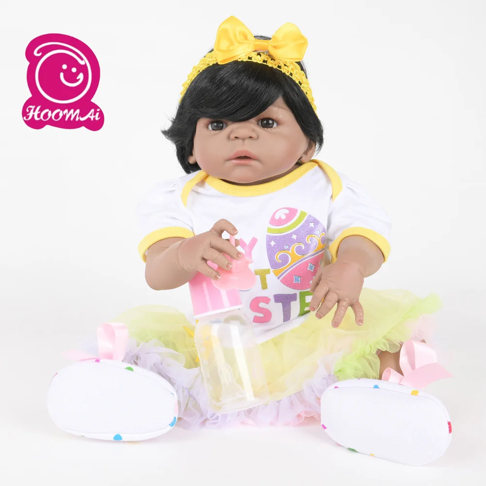 

55CM Soft Silicone Lifelike Newborn Babies Girl with Lovely Clothes Bebe Reborn Menina Reborn Baby Doll Girl Toys