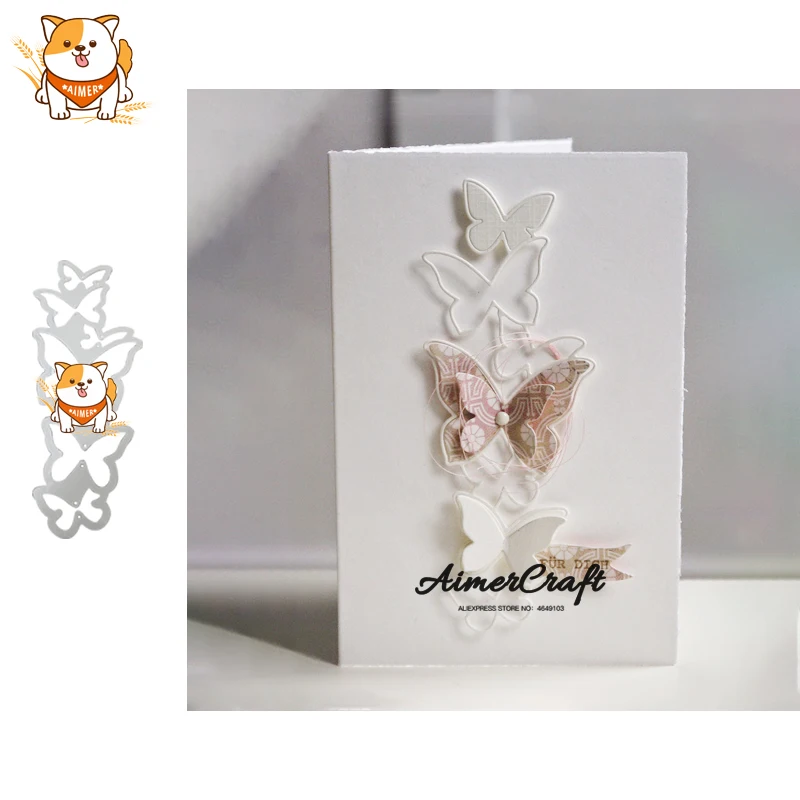 

Butterfly Strip Animal Metal Cutting Die Scrapbook Stencil For DIY Paper Card Decorative Embossing Die Cut Craft Dies New 2019