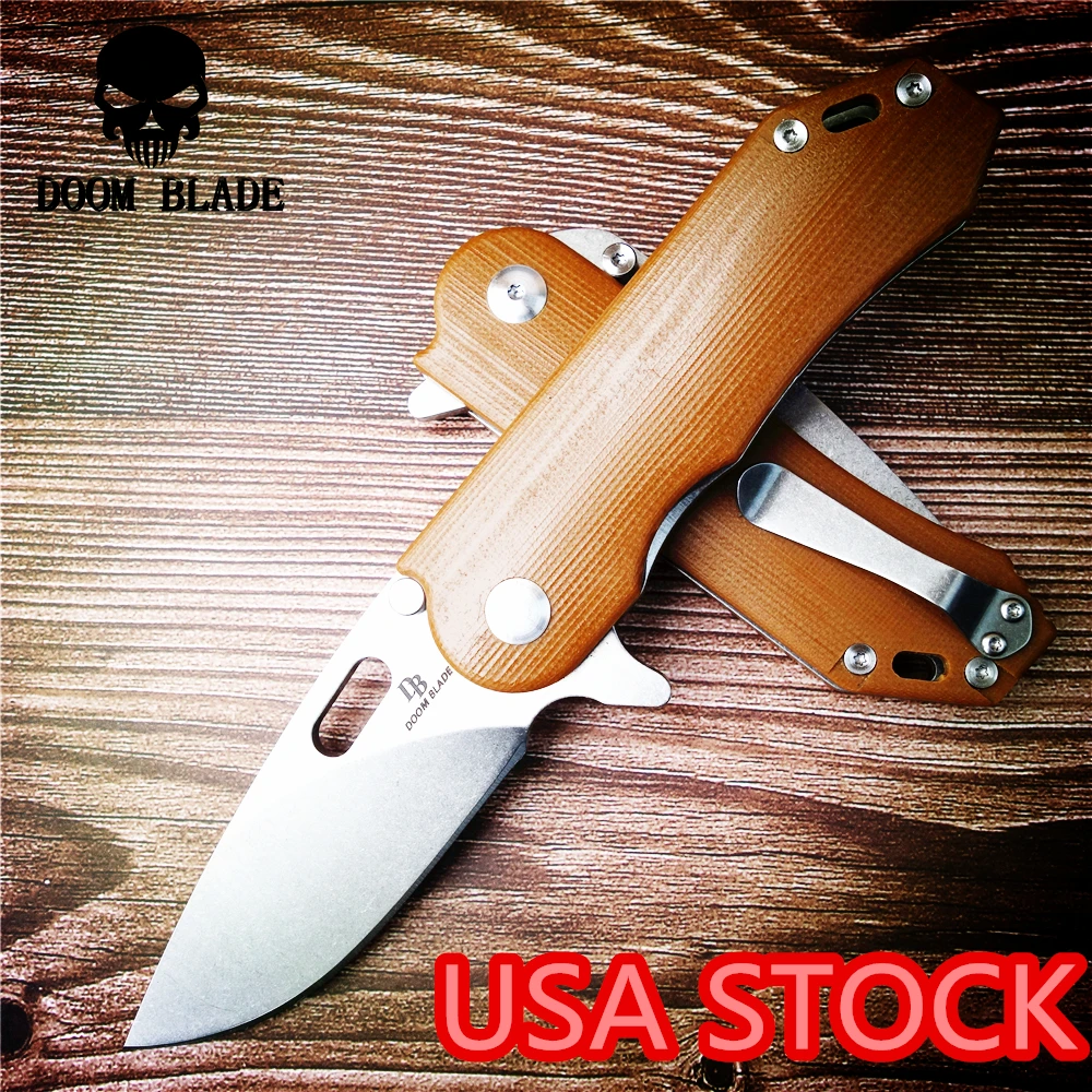 

200mm 100% D2 Blade Ball Bearing Knives Folding Knife G10 Handle Survival Outdoor Camping Portable Combat Knives EDC Hunting