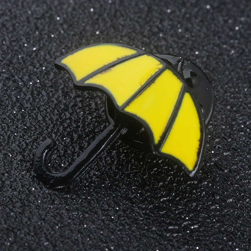 

Fashion Jewelry HIMYM How I Met Your Mother Yellow umbrella Pin Brooches for women and girls delicate gift