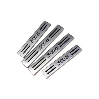 

For Peugeot 3008 2009 - 2015 Stainless Steel Outer Door Sill Scuff Plate Threshold Plate Trim 4pcs Car Styling accessories!