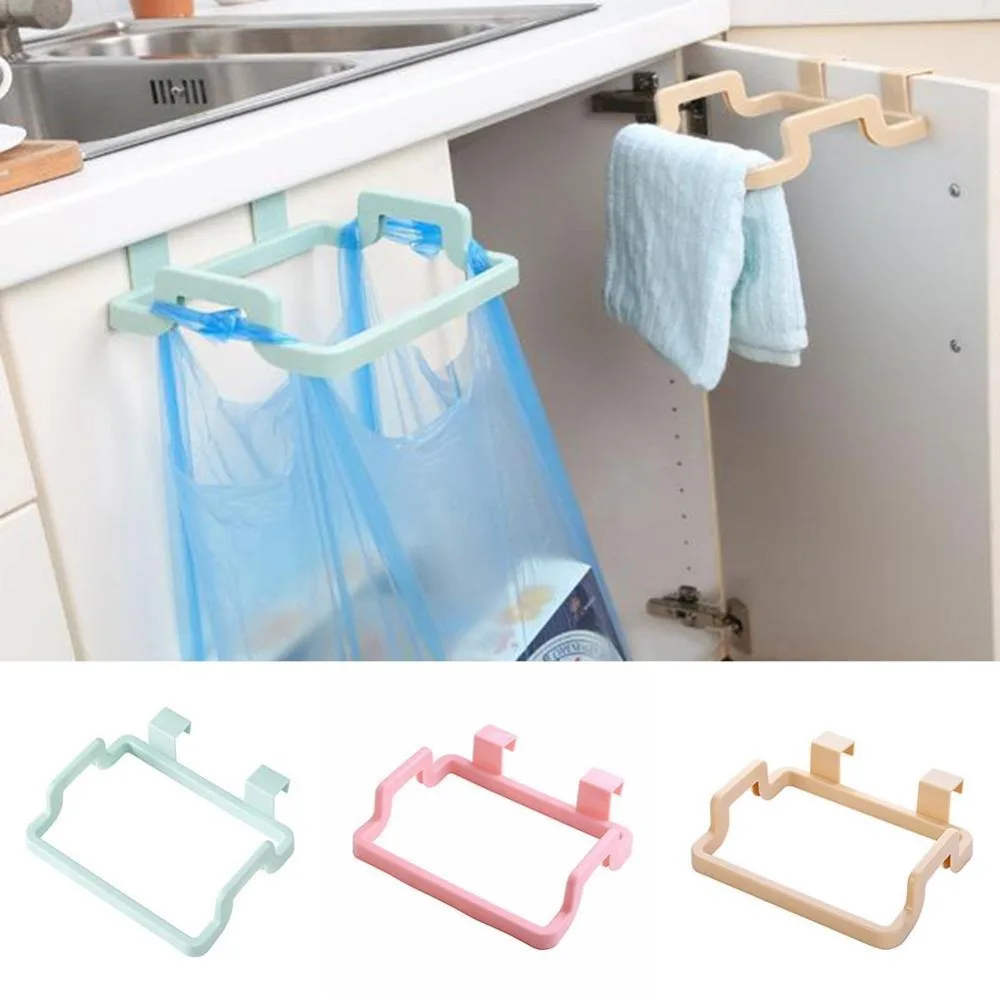 

Foldable Creative Hanging Trash Rubbish Bag Holder Garbage Rack Cupboard Cabinet Storage Hanger for kitchen sep Dropshiping