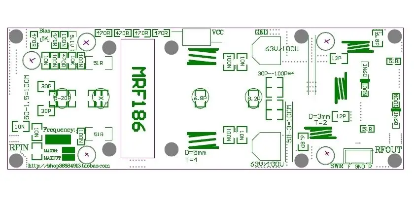 100W UHF 400 470MHZ усилитель частоты плата мощности для Ham Радио DIY наборы|Интегральные