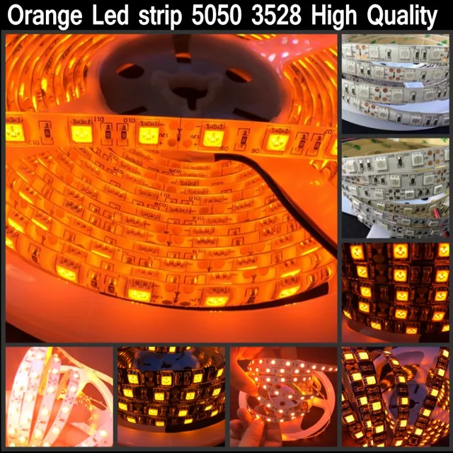 16 4ft 600nm True Orange Led Strip 5050 3528 Smd 5m 300 600 16 4ft 600nm True Orange Led Strip 5050 3528 Smd 5m 300 600 Tape Rope Lights 12v For Home Decoration Good Quality