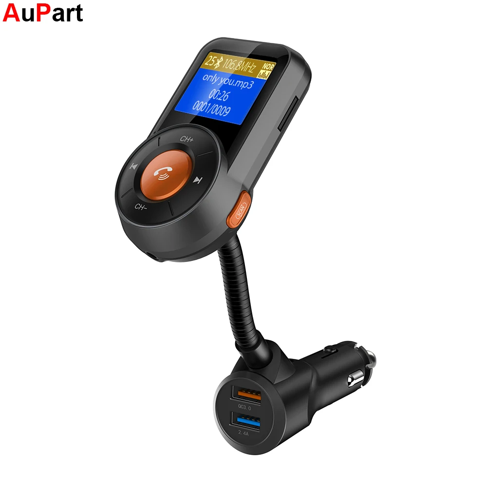 

Car FM Transmitter Bluetooth Hands Free Dual USB QC3.0 Fast Charger LCD Transmissor Modulator Transmetteur Voiture Kit Radio MP3