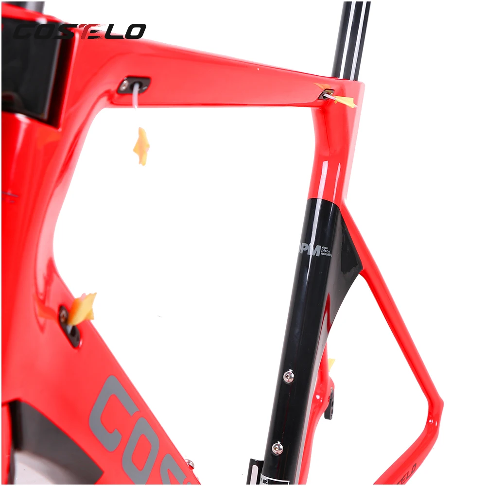 Cheap Costelo Aeromachine monocoque one piece mould disc road bicycle carbon bike complete bicycle completo bicicletta R8000 group 17