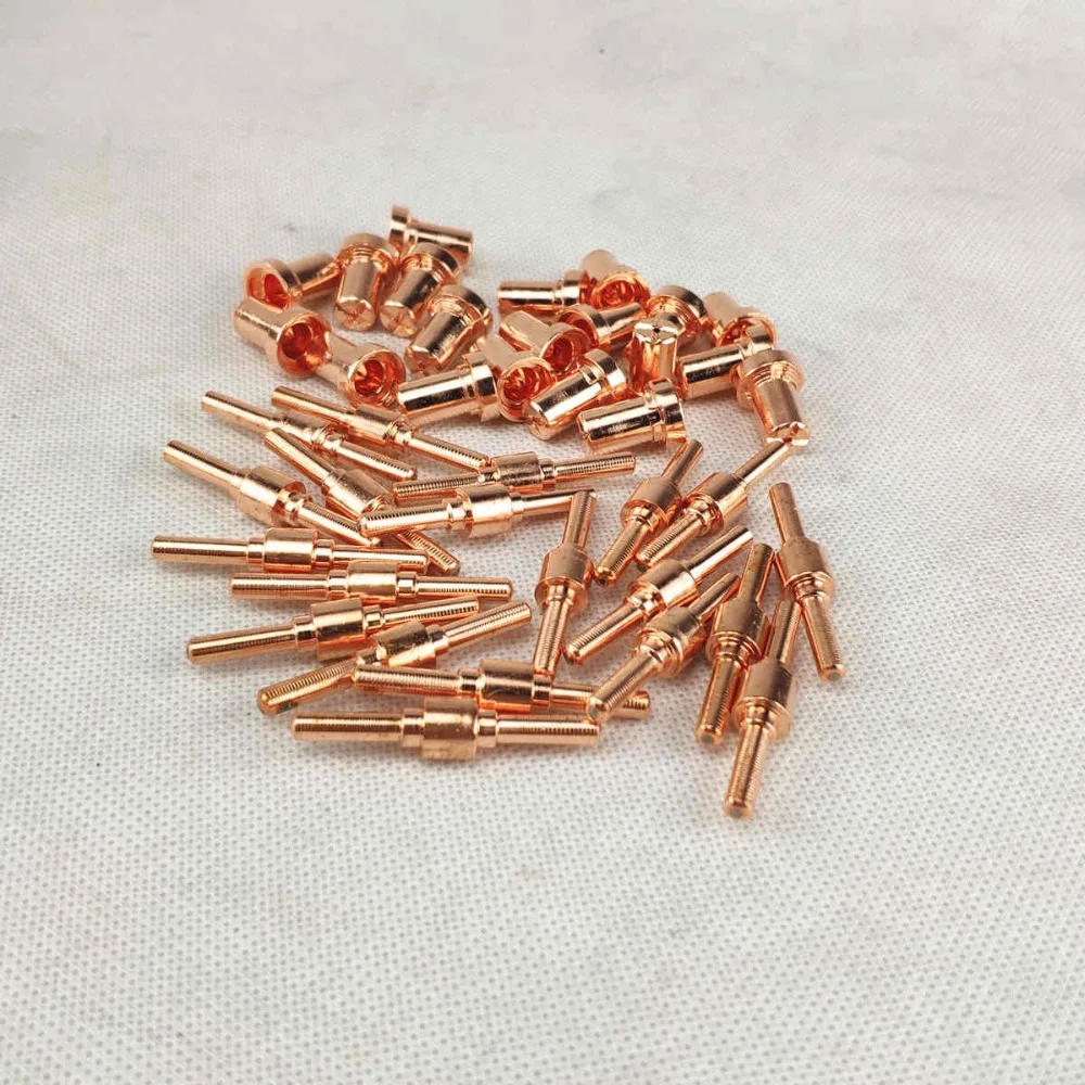 

40pcs Plasma Cutting Torch Consumable Cutting Extended Long Plasma Cutter Kit 40A PT31 Plasma Torch Tip Electrode Nozzle