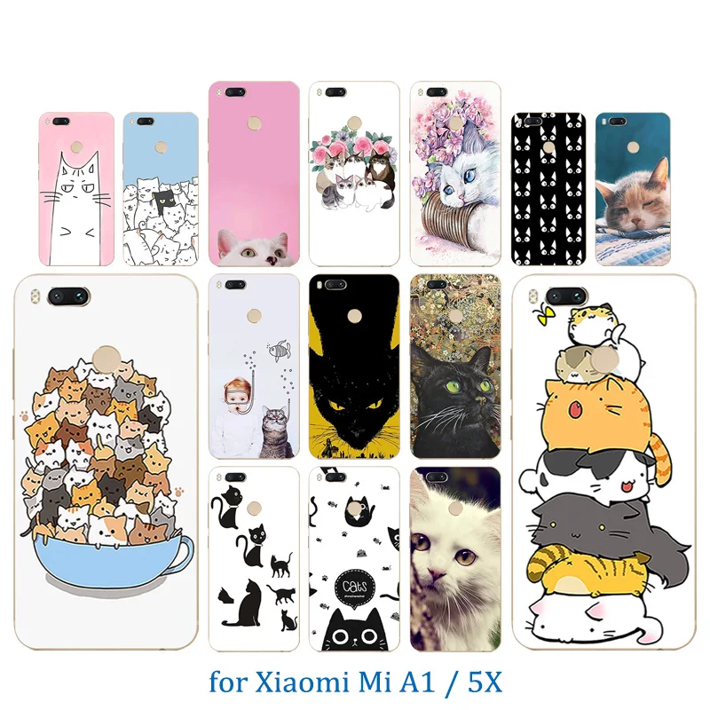 Для Xiaomi Mi A1 ультра тонкий силиконовый чехол для 5x Luck Cat с рисунком роскошный