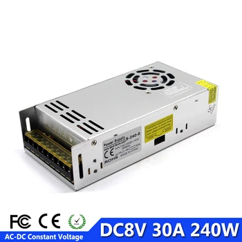 

Single Output dc 8V 30A 240W Switching power supply For LED Light Strip 110V 220V AC to dc8V SMPS With CNC Electrical Equipment