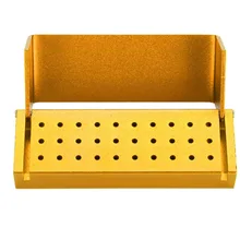 Золотой/Серебряный/красный/синий/фиолетовый алюминиевый чехол для дезинфекции стоматологических боров держатель блока Автоклавный инструмент для стоматолога с 30 отверстиями