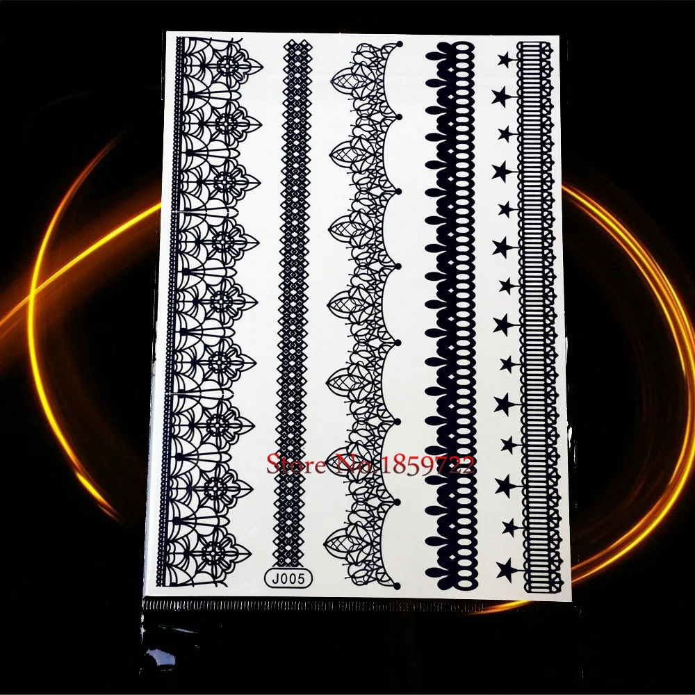 073 25 Styles Chaud Noir Henné Temporaire Tatouage Faux Mandala Mehndi Paisley Fleur Tatoo Femmes Corps Bras Art Imperméable Tatouage