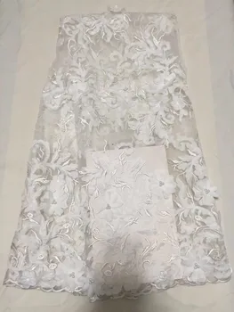 

African Lace Fabric 2018 High Quality 5yards Lace Tulle Lace Fabric African French Net Lace Fabric For Eveing Dress