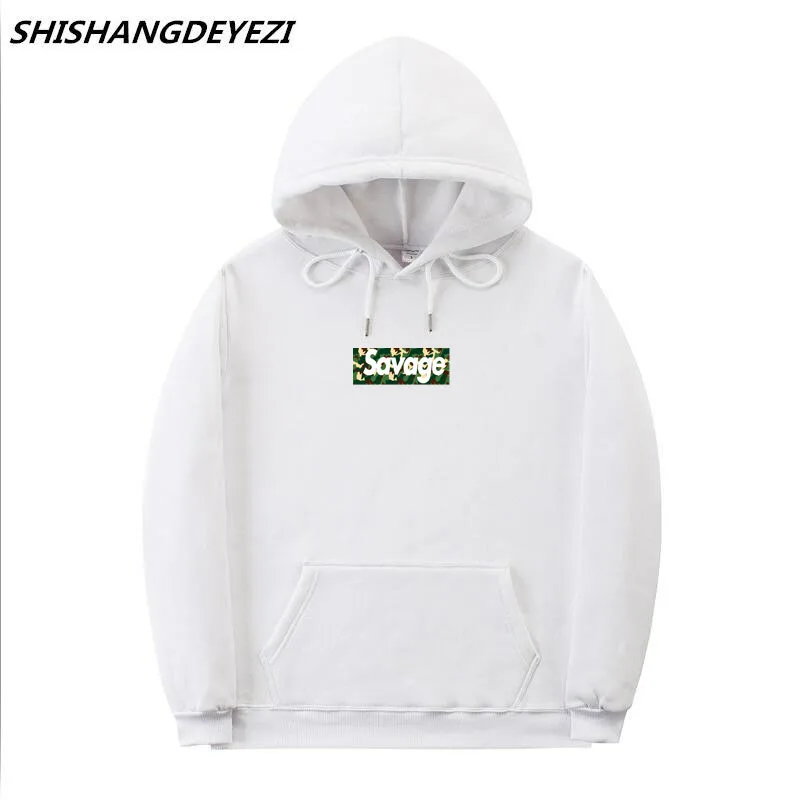 2018 новый камуфляж печати Savage Толстовки хип-хоп Street Wear кофты скейтборд Для