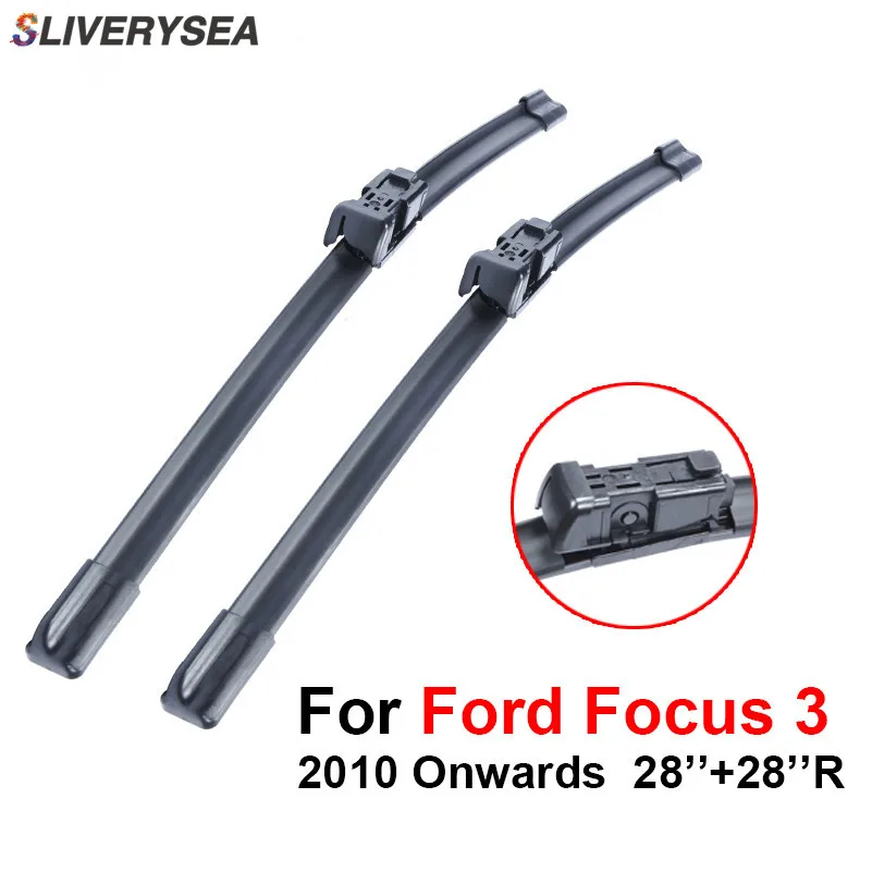 SLIVERYSEA Стеклоочистители Лезвия для Ford Focus 3 2010 настоящее 28 ''+ 'r автомобильные