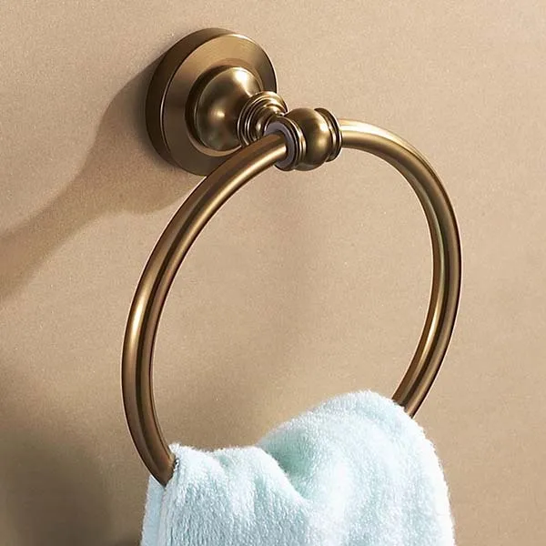 Vintage bronze towel ring for bathroom Wall mount shelf ...