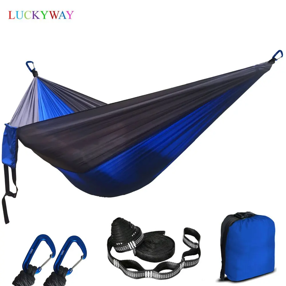 

2019 Dropshipping Lightweight Nylon Parachute Hammock Camping Garden Hamac Double Person Hamak for camping outdoor furniture