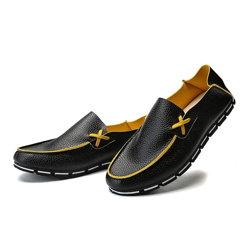 Qualité white Gx3 Mode Respirant Black Mocassins Cuir Appartements 44 Style Confortable 39 Automne Chaussures Hommes De Haute En Printemps Doux 4rqTwHv4