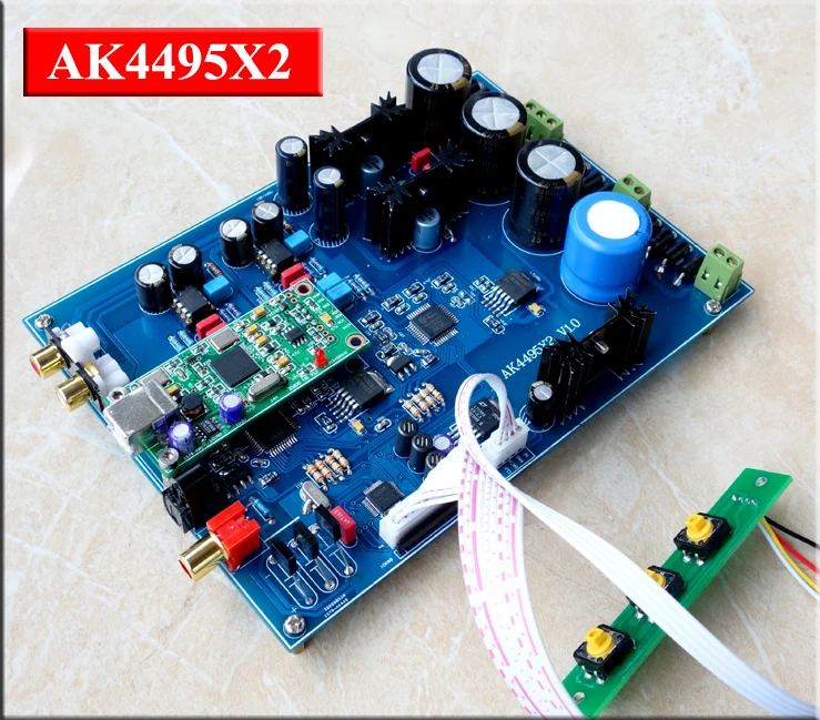 Высококачественный hi fi звук качественный yak4495 двойной паралель + LME49710 op amp AK4118 XMOS U8