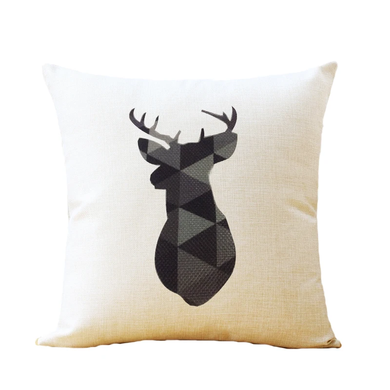 Nordic Simply Geometric Pillow Retro Deer Decorative sofa car Chair cushions /Throw Pillows /Pillowsham/ Home Decor Cushion