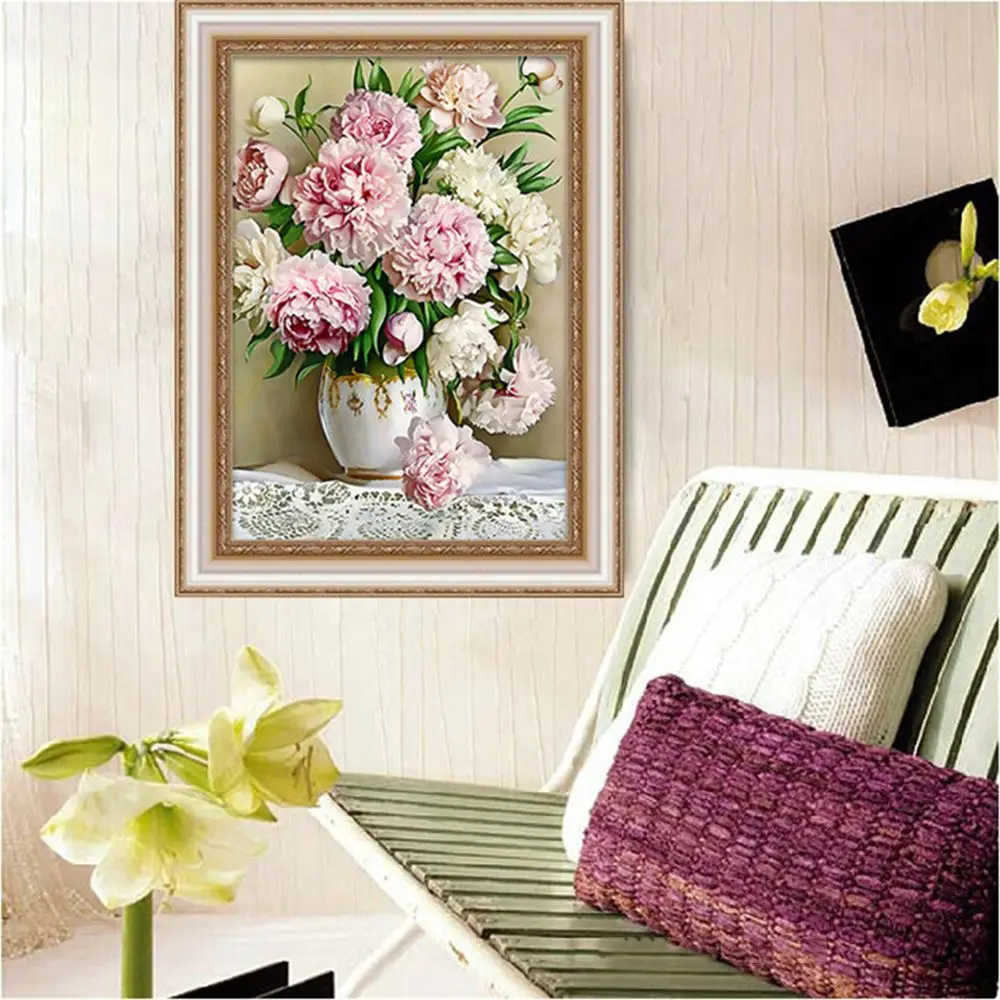 1 PC Home Decoration DIY Diamond Painting Peony Floral Needlework Embroidery Decor Wedding | Дом и сад