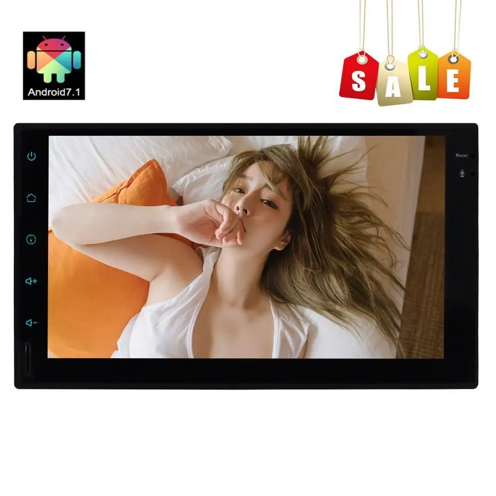 Android 7.1 Car Stereo no DVD Player Autoradio GPS Navigation Support Bluetooth/3G/WIFI/1080P/Steering wheel Control/Mirror link
