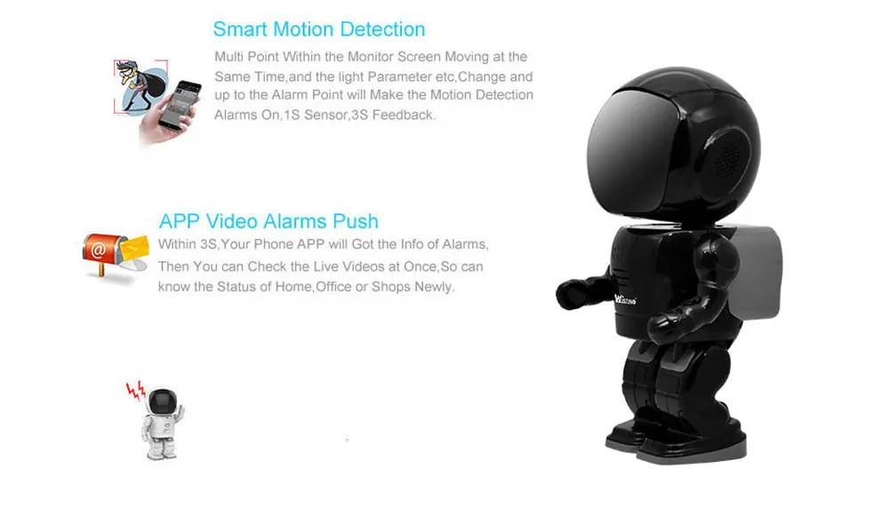 Wistino HD 1080P CCTV Wireless IP Camera PTZ WIFI Robot Camera Night Vision Surveillance Smart Home Video Baby Monitor Indoor  (12)