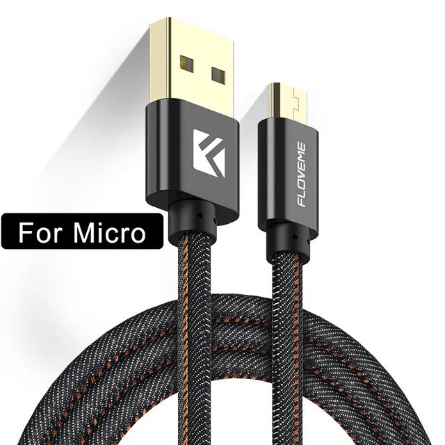 FLOVEME 0. 3 м Micro USB кабель C type-C зарядное устройство передачи данных телефонный кабель для iPhone 7 8 X для samsung S8 S9 зарядный кабель - Цвет: Mirco USB Black