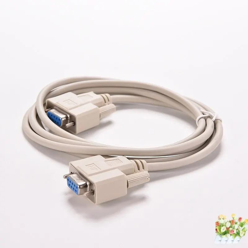 10pcs Serial RS232 Null Modem Cable Female to Female DB9 5ft Cross connection
