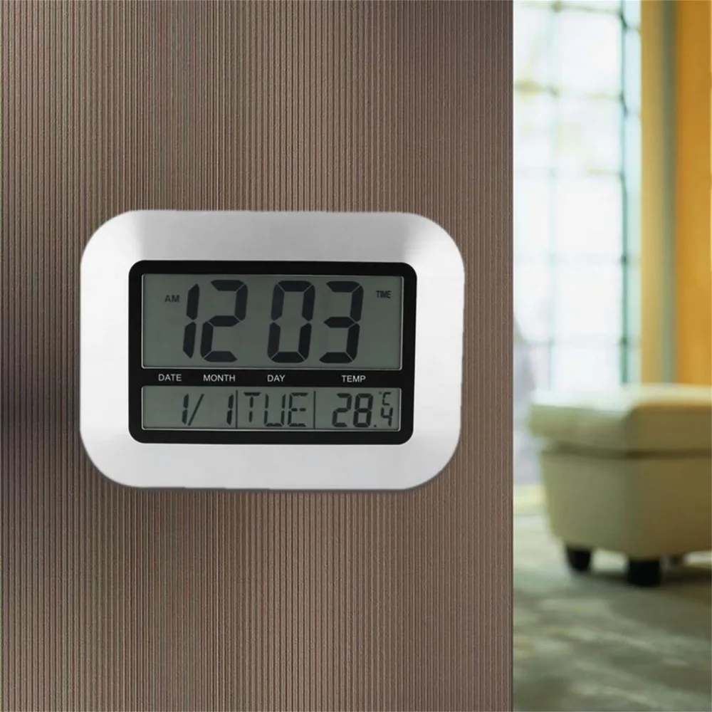 Высокая точность Самостоятельная установка цифровой домашний офисный декор настенные часы с комнатной температурой ЖК цифровой измеритель температуры TS-H128Y