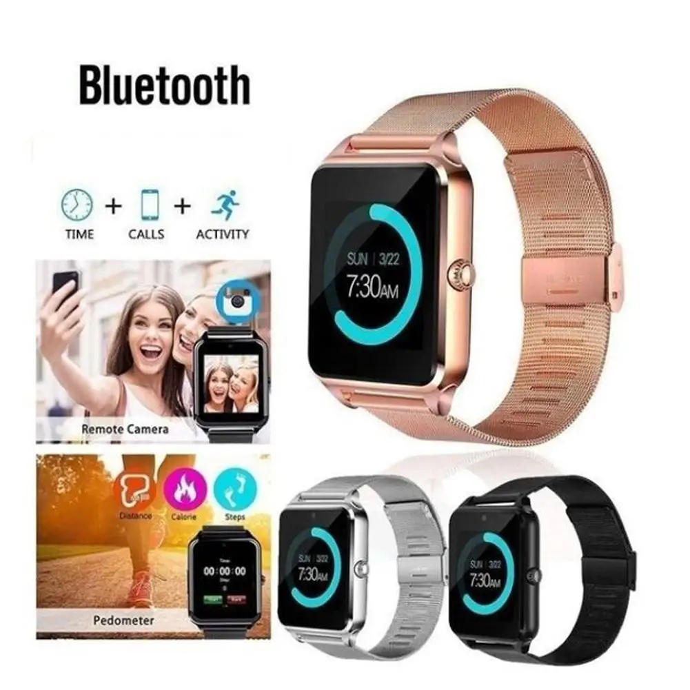 

Fashion Z60 Bluetooth Smart Wrist Watch Pedometer Sleep Monitor Call for iOS Android