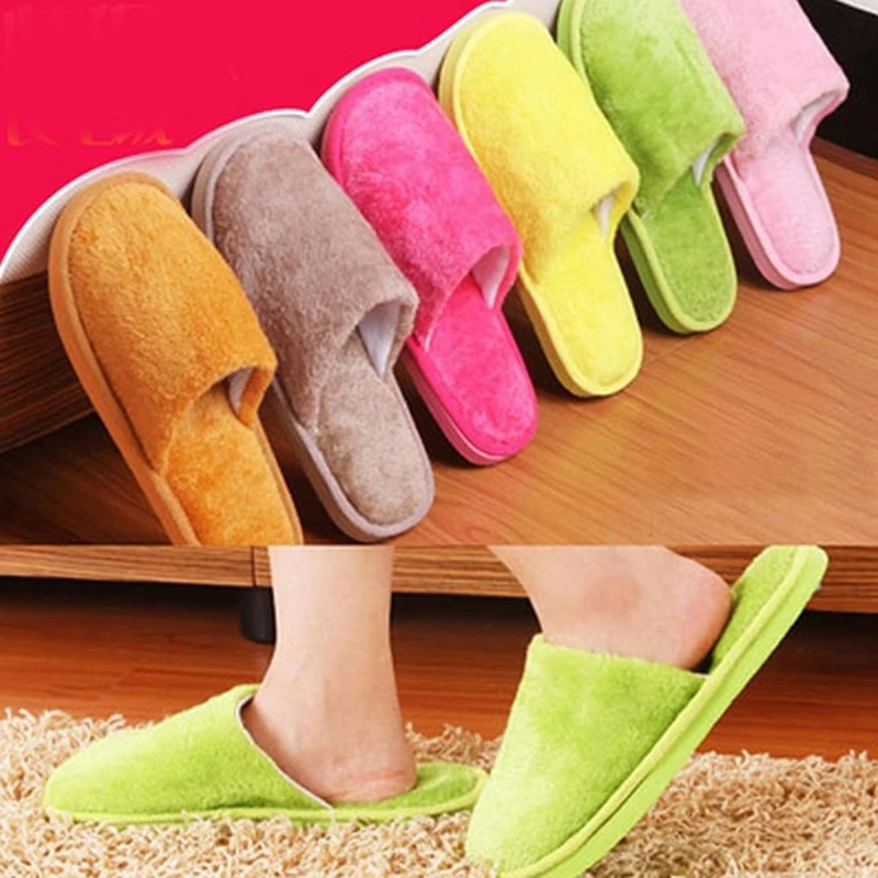 Vertvie Candy Color Warm Home Slippers Women Bedroom Winter Slippers Indoor Slippers Cotton Floor Slippers Drop Shipping