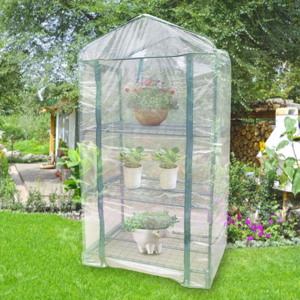 

Mini Garden Greenhouse Cover Warm Clear PVC Cover for Outdoor Growing Seedlings Tending Potted Plants Flower Greenhouse Cover
