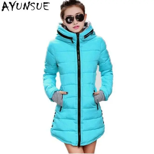womens jacket winter 2018 new medium long cotton parka plus size plus size parka