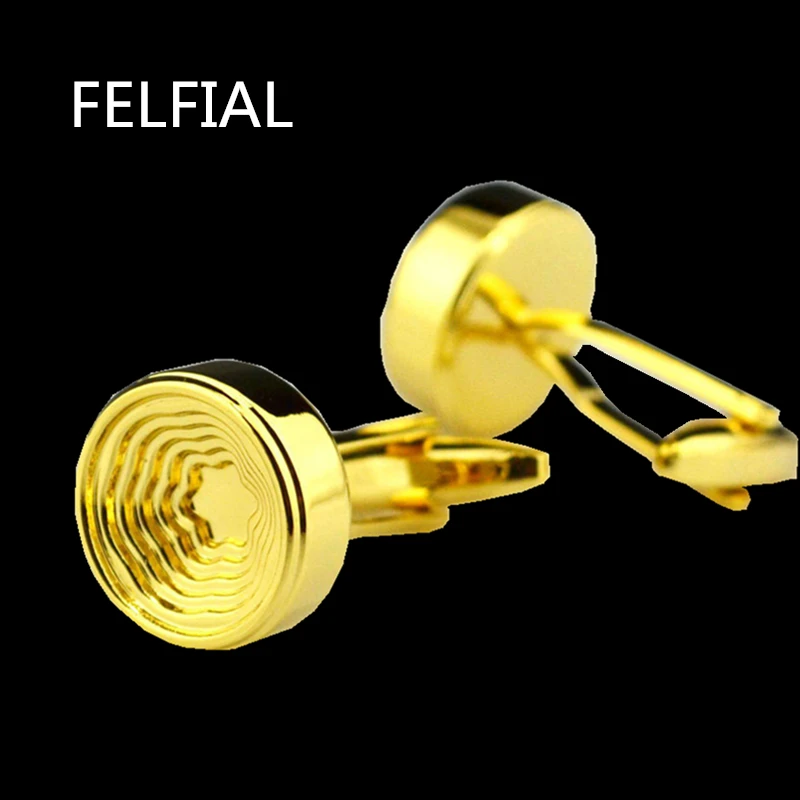

Luxury shirt cufflinks for men's Brand cuff buttons cuff links gemelos High Quality round wedding abotoaduras Jewelry metal