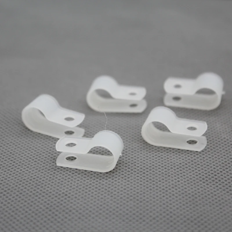 

1000pcs/lot House Use Clear R type Wire Holder 8.4mm 5/16" Cable Clamp For Electric Project arrangement of wire