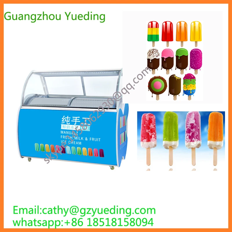 Negozio display freezer per gelato ghiaccioli gelato